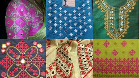 Sindhi Hand Embroidery Design For Neck Neckline Design Tutorial Neck