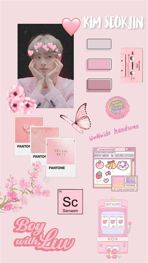 Jin Aesthetic Bts Cute Kpop Pink Pink Princess Worldwide