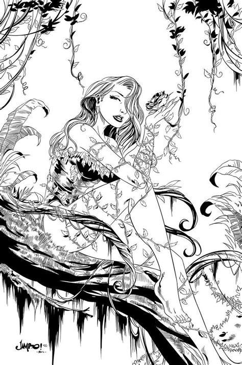 Poison Ivy Inked By Sereglaure On Deviantart Coloriages Dessin