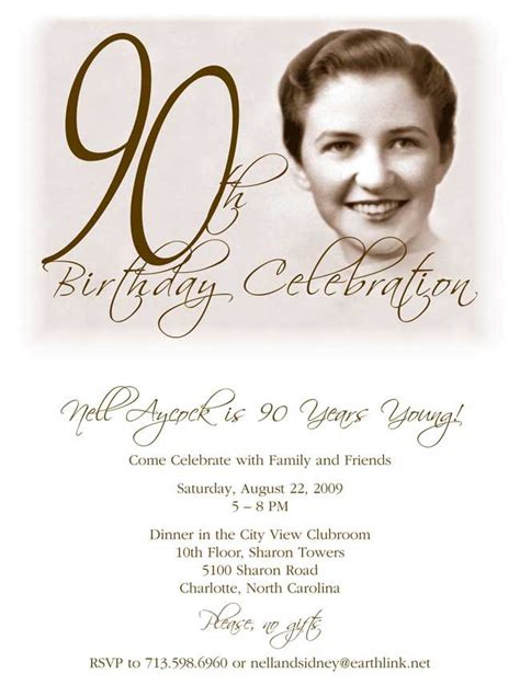 90th Birthday Invitation Examples Invitation Design Blog