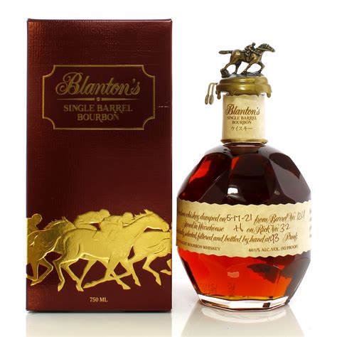 blanton s single barrel cream label takara red japan auction a48335 the whisky shop auctions