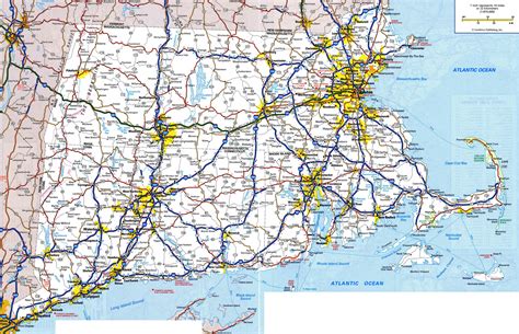 Large Detailed Roads And Highways Map Of Massachusetts