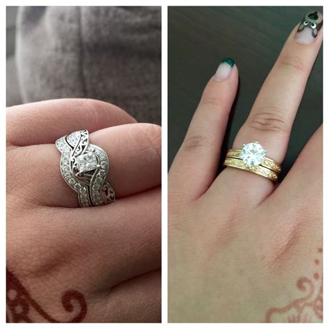 How Should I Wear My Two Engagement Rings Wedding Sets During The