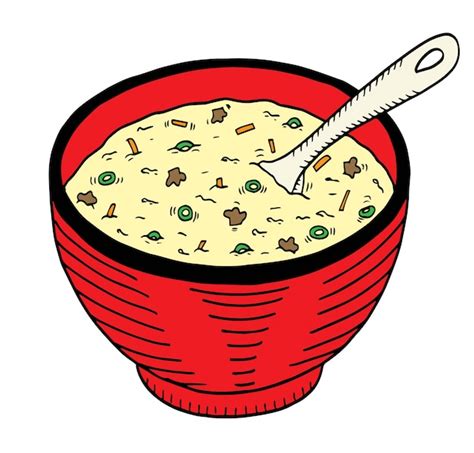 Premium Vector Simple Hand Drawn Doodle Of A Bowl Of Soup
