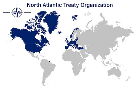 Organisation Du Trait De L Atlantique Nord Sur La Carte Politique Du Monde En Chaque Pays