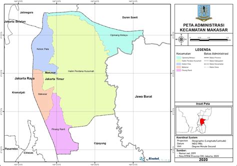 peta administrasi kecamatan makasar kota jakarta timur neededthing
