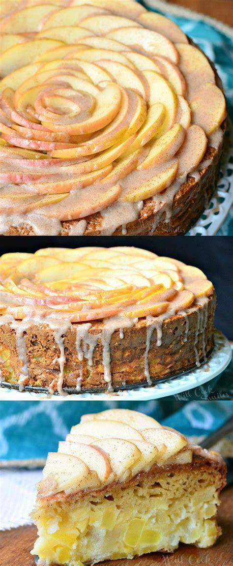 Cinnamon Glazed Apple Cake - Will Cook For Smiles