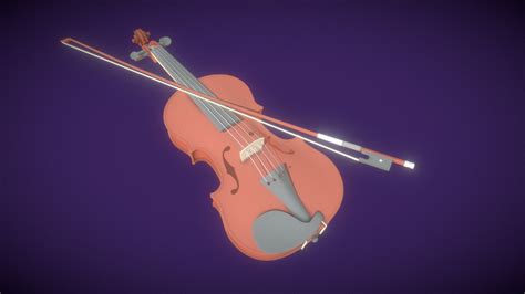 violin 3d model by dariarthree [b0e35a0] sketchfab