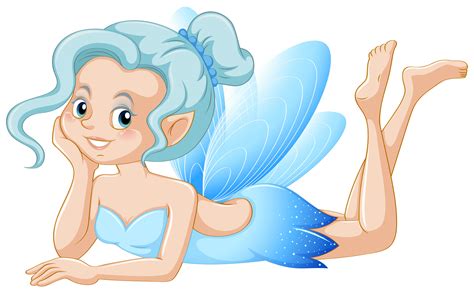 Blue Fairy With Happy Face 444465 Vector Art At Vecteezy