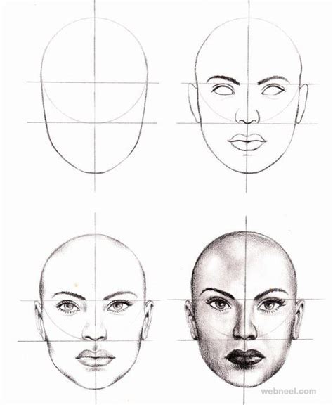 How To Sketch A Face From A Photo Step By Step This Profile View Is