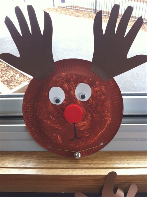 Paper Plate Rudolph Baby Art Christmas Classroom Infant Room Daycare