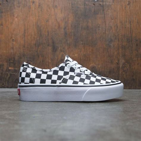 Vans Authentic Platform Checkerboardtrue White Womens Skate Shoes