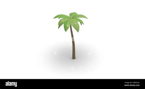 Palm Tree 3d Rendering Model Stock Photo Alamy