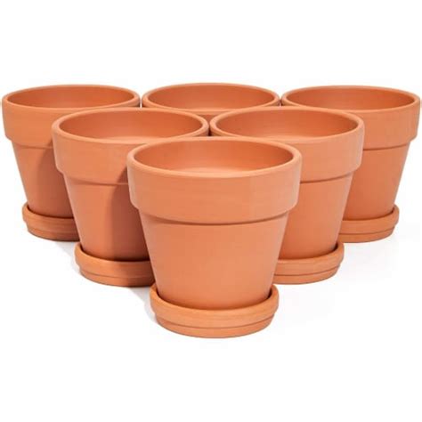 Terracotta Plant Pot With Saucers For Succulents Plants Flowers 4