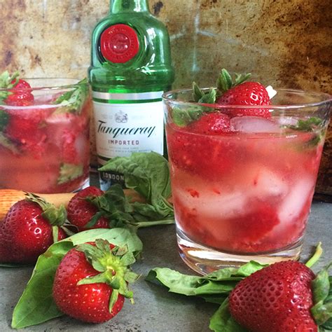 Strawberry Basil Gin Smash Strawberry Strawberry Gin Smash Recipe