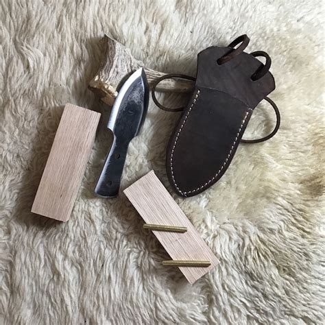 Jeff White Fat Dagger Knife Blank And Wooden Handle Kit And Etsy