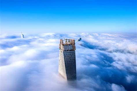 Dubai Skyscraper Clouds