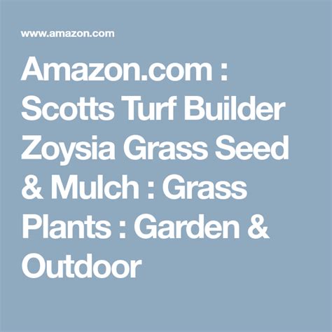 Amazon Com Scotts Turf Builder Zoysia Grass Seed Mulch Grass