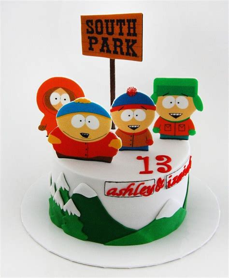 Au Fondant South Park Kids Birthday Celebration Cake