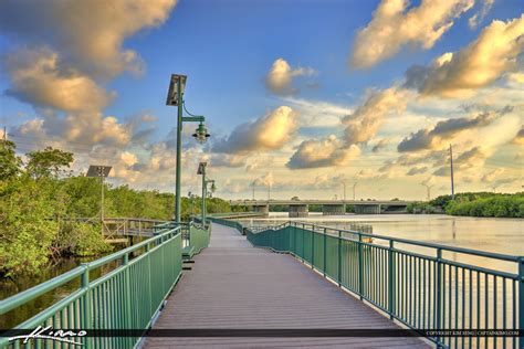 Boardwalk Park At Port St Lucie Along The River Royal Stock Photo