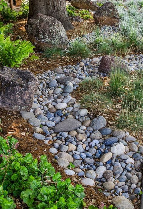 Backyard River Rock Landscaping A Joyful And Relaxing Home Improvement
