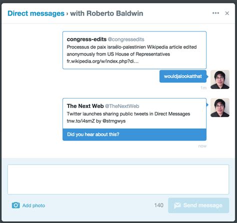 Twitter Launches Sharing Public Tweets In Direct Messages