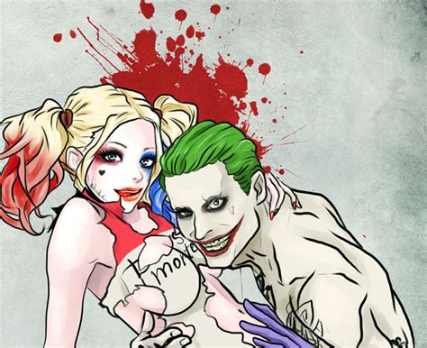 Harley Quinn And Joker By Purple Meow On Deviantart