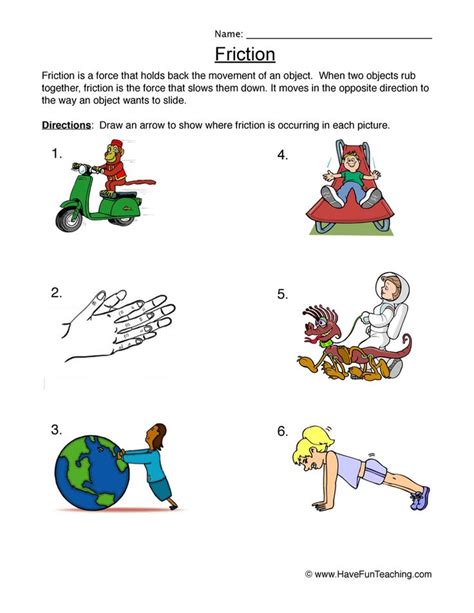 Force And Friction Worksheets Have Fun Teaching Science Worksheets Force And Motion
