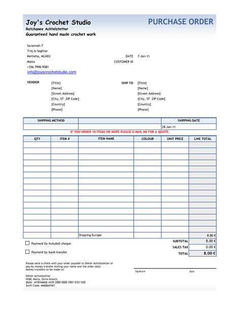 31 Free Purchase Order Templates In Word Excel Pdf