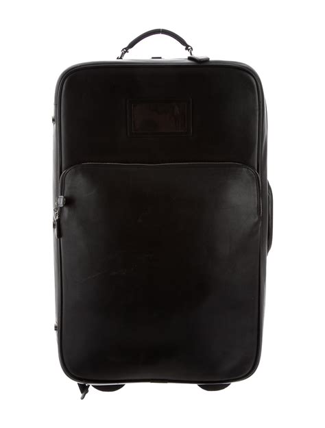 Coach Leather Rolling Suitcase Black Suitcases Luggage Cch23760