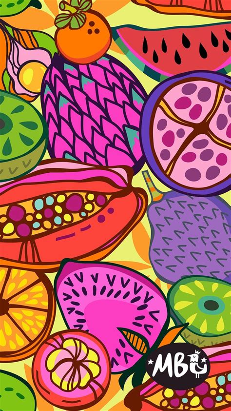 Juicy Fruits Vector Seamless Pattern By Marusha Belle Fruit Wallpaper Wallpaper Backgrounds