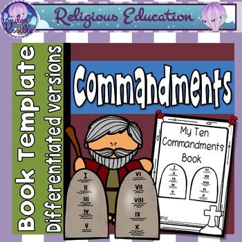 Children can assemble their own book and colour in each pag. Ten (10) Commandments Mini Books (Catholic, Protestant ...