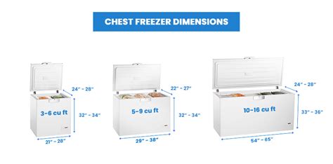 Freezer Sizes Measurement Chart Design Idea