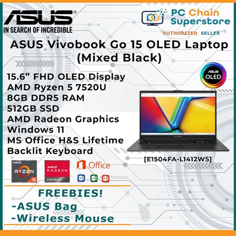 Asus Vivobook Go Oled E Fa L Ws Mixed Black Laptop Full