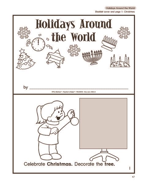 Great Free Booklet On Holidays Around The World For Pre K K 1