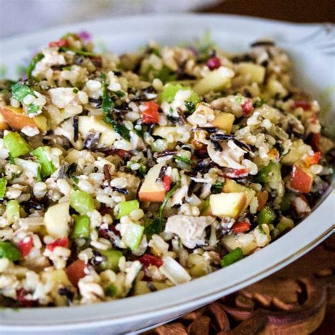 Brown And Wild Rice Salad With Chicken The Bossy Kitchen