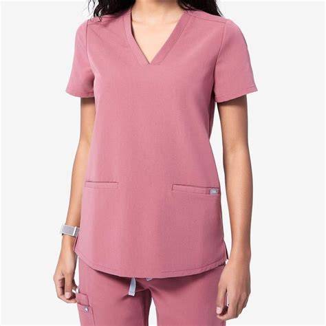 With Stretch Fabric And Three Pockets The Womens Casma Scrub Top Is