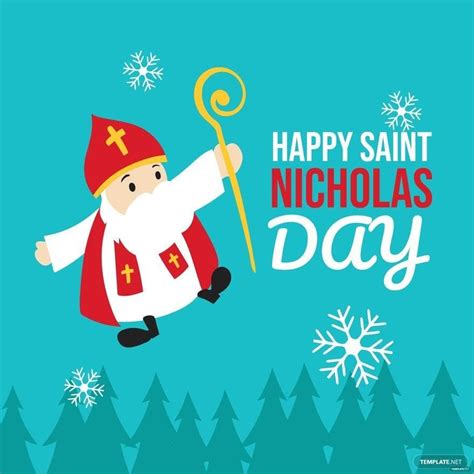 Happy Saint Nicholas Day Illustration In Psd Illustrator Eps Svg