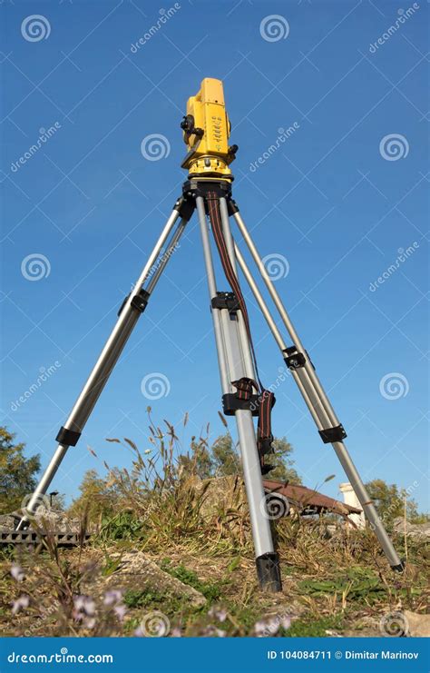 Geodetic Total Station Stock Image Image Of Surveyor 104084711