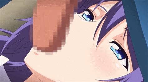 Rule 34 Animated Blue Eyes Blush Fellatio Female Male Mankitsu Happening Oral Purple Hair