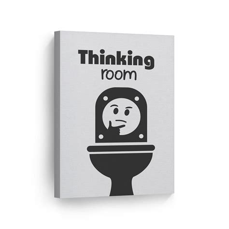 Smile Art Design Thinking Room Funny Quote Saying Bathroom Decor Canvas