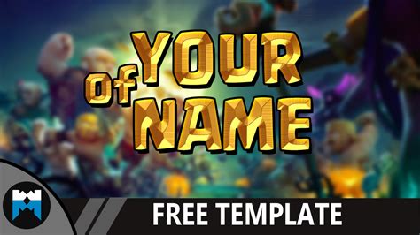 Banner Template Clash Of Clans Banner Editavel Youtube