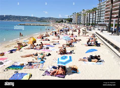 Beach Of Juan Les Pins French Riviera France Stock Photo 98780217