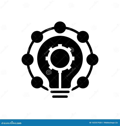 Black Solid Icon For Innovation Modernization And Novelty Stock Vector