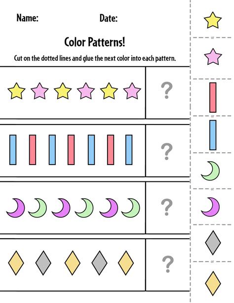 Free Printable Pattern Worksheets For Preschool ⋆ The Hollydog Blog