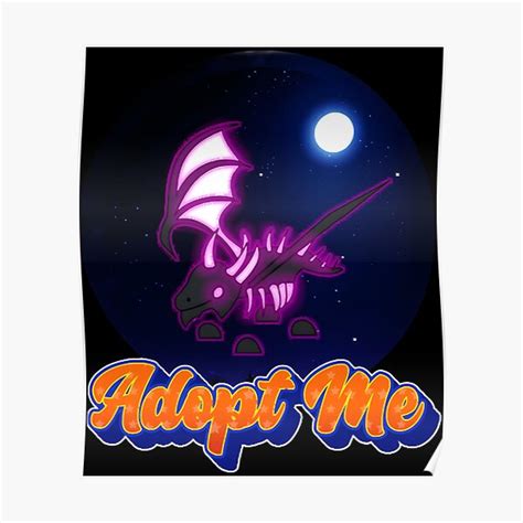 Adopt Me Neon Shadow Dragon Classic Poster For Sale By Siyasiwelex