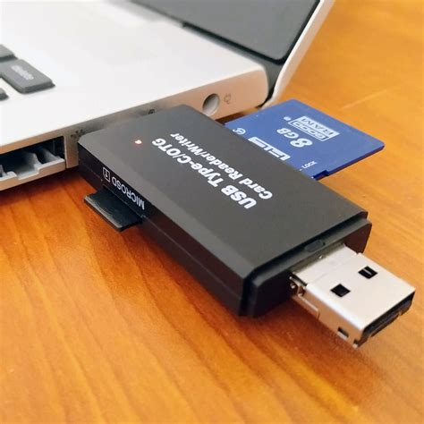 USB Type-C Card Reader for SD, Micro SD, Android Smartphones High Speed ...