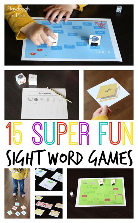 15 Editable Word Games For Summer Playdough To Plato Sight Words