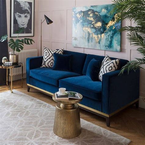 Blue Velvet Sofa Inspiration For A Luxurious Living Room In 2022