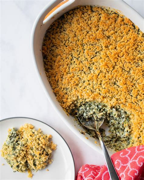 Creamed Spinach Casserole Blue Jean Chef Meredith Laurence